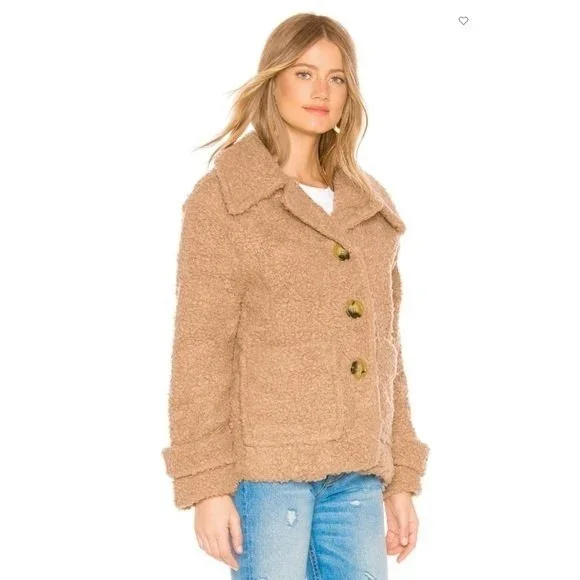 🌟  FREE PEOPLE SO SOFT COZY TEDDY PEACOAT NWT 🌟 - Picture 13 of 14